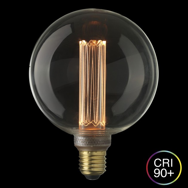 UNI-K glob 125mm klar E27 3,5W 1800K dimbar